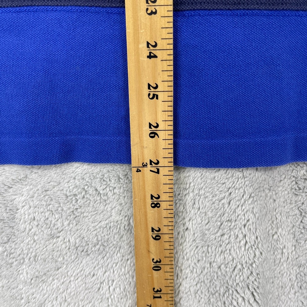 Polo Ralph Lauren Rugby Hoodie Mens XL Blue Striped Long Sleeve Polo Shirt Y2K - Picture 9 of 12
